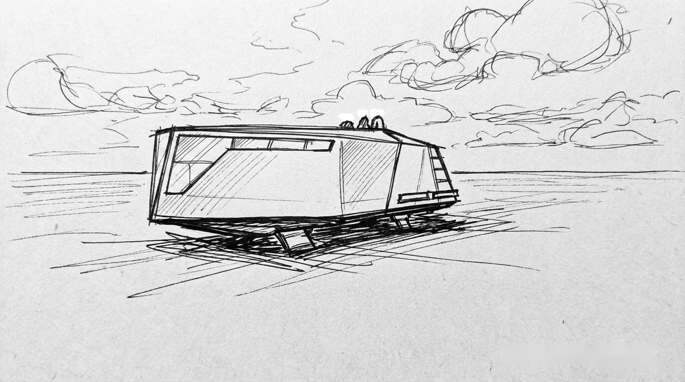 Ink sketch horizon