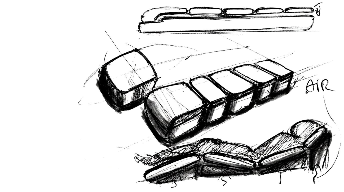 Interior layout — seating + stretcher position